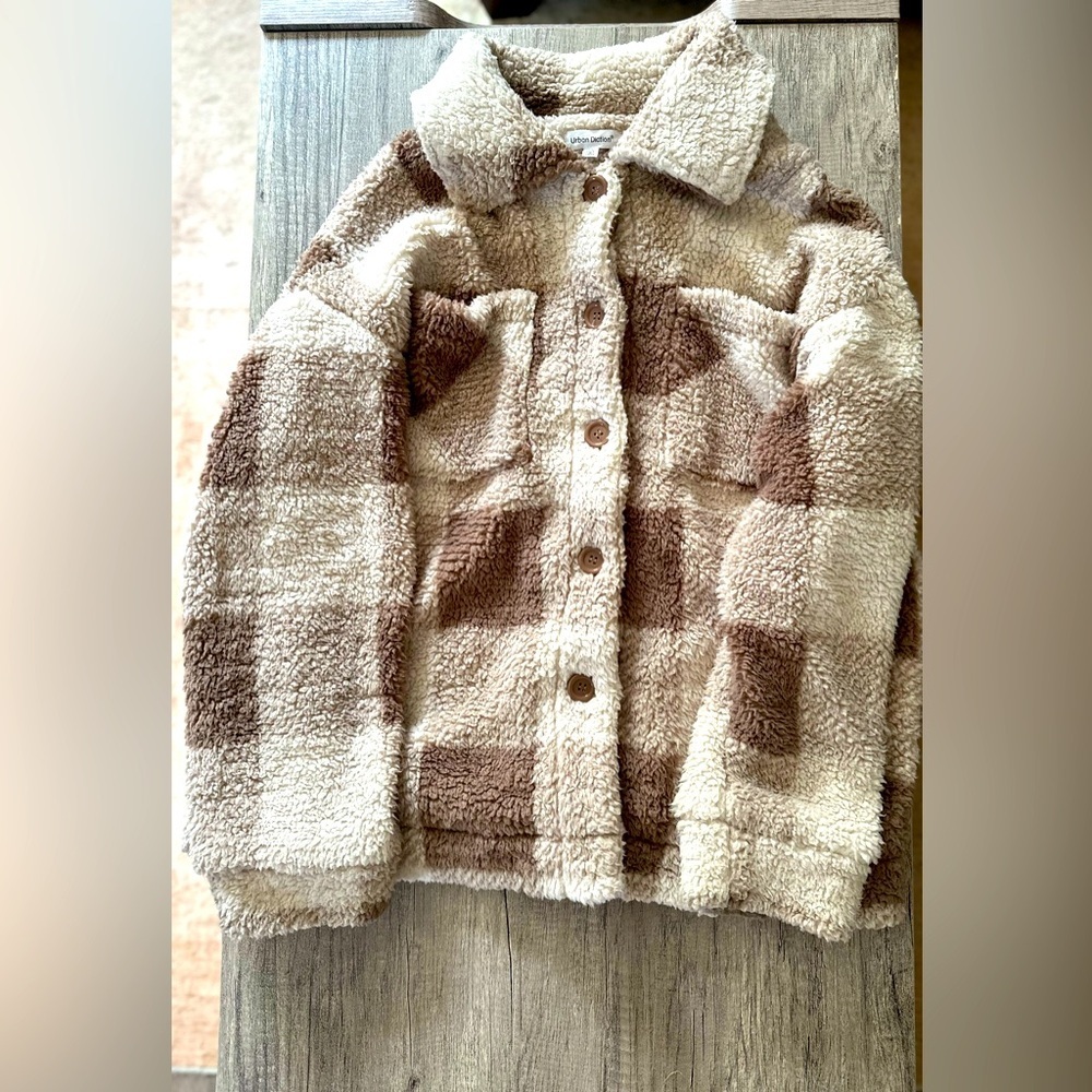 Urban Diction Button Up Fuzzy Sherpa Jacket Size 1X